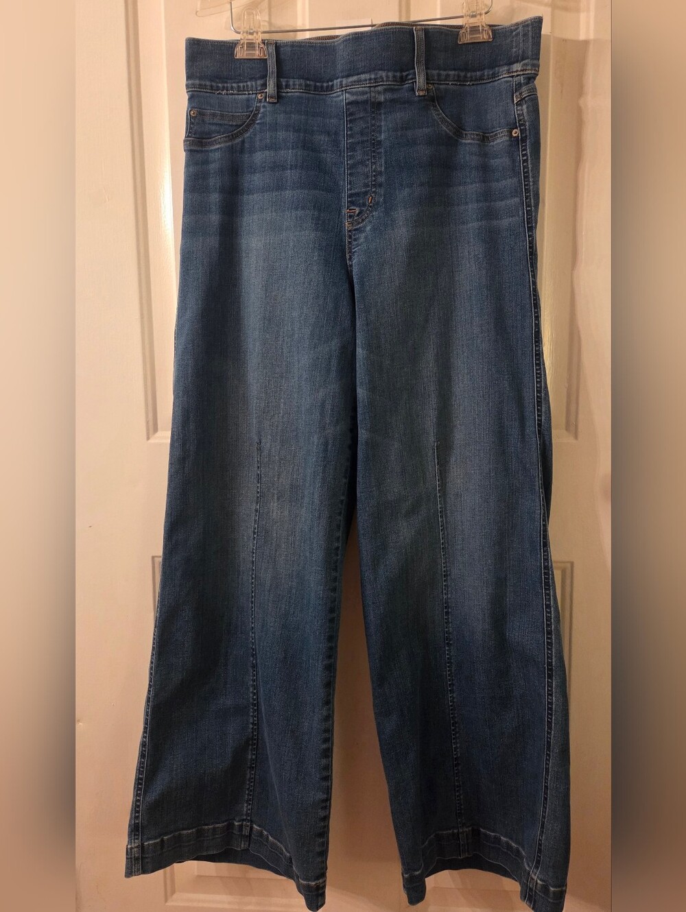 SPANX Pull On Wide Leg Front Seam Jeans Size 1X